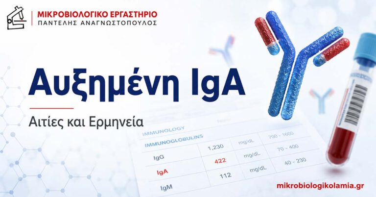 Αυξημένη IgA – αιτίες, ερμηνεία και εργαστηριακός έλεγχος