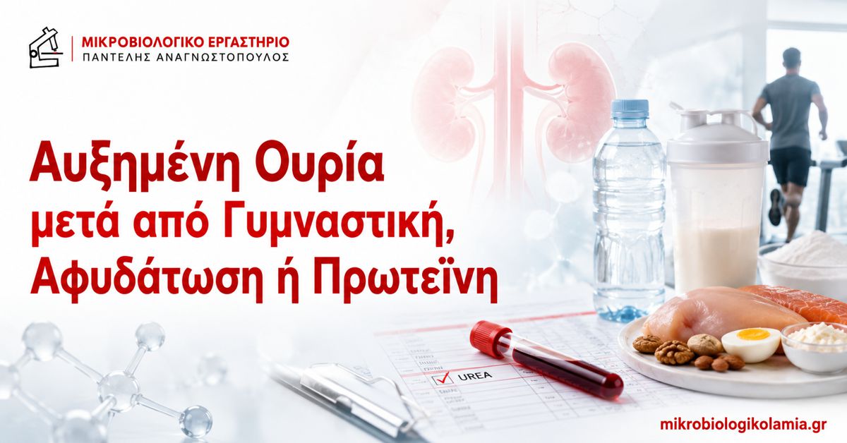 Αυξημένη Ουρία μετά από Γυμναστική, Αφυδάτωση ή Πρωτεΐνη 1 Αυξημένη ουρία μετά από γυμναστική, αφυδάτωση ή αυξημένη πρόσληψη πρωτεΐνης