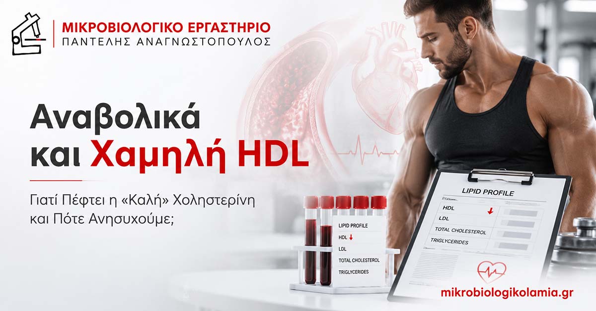 Αναβολικά και Χαμηλή HDL: Αιτίες, Κίνδυνοι και Εξετάσεις 1 Αναβολικά και χαμηλή HDL – πτώση της καλής χοληστερίνης και λιπιδαιμικός έλεγχος
