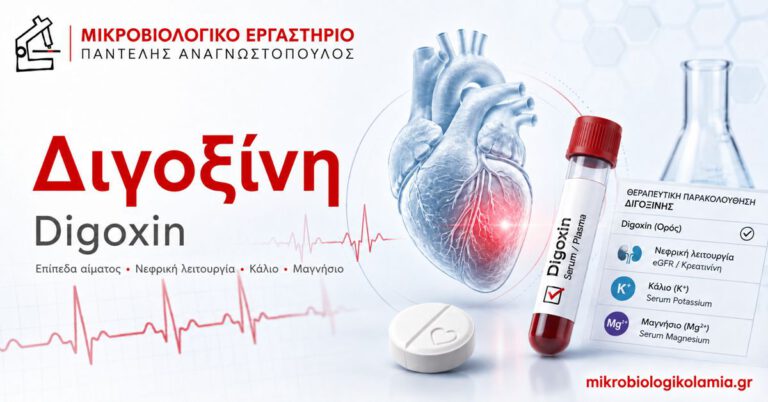 Διγοξίνη Digoxin – επίπεδα αίματος, νεφρική λειτουργία, κάλιο και μαγνήσιο