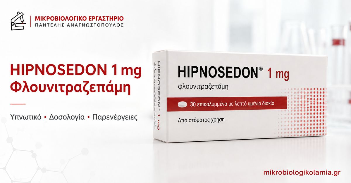HIPNOSEDON 1 mg: Δράση, Δοσολογία, Παρενέργειες & Εξάρτηση 1 HIPNOSEDON 1 mg φλουνιτραζεπάμη – υπνωτικό για αϋπνία