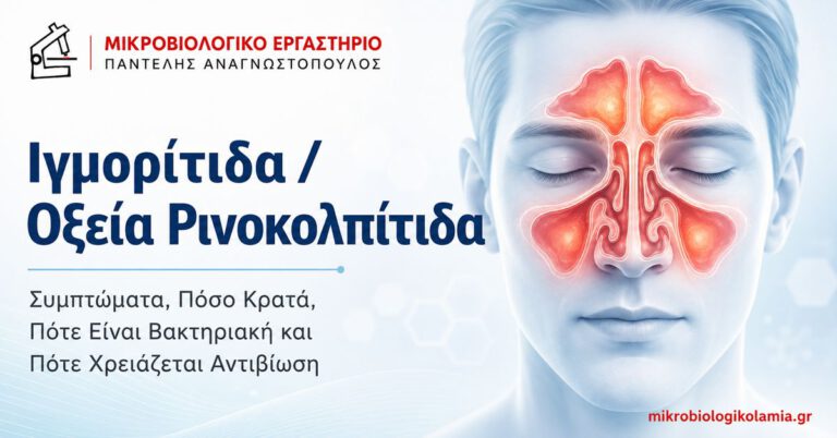 Ιγμορίτιδα και οξεία ρινοκολπίτιδα – συμπτώματα, διάρκεια και πότε χρειάζεται αντιβίωση