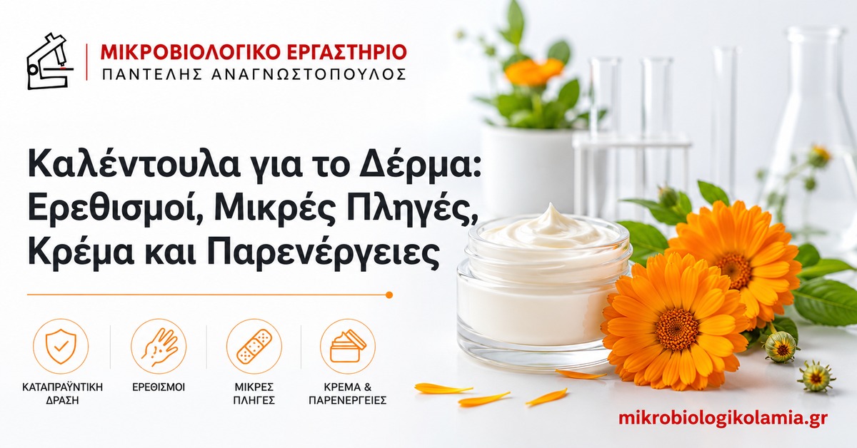 Καλέντουλα για το Δέρμα: Χρήσεις, Κρέμα και Παρενέργειες 1 Καλέντουλα για το δέρμα, ερεθισμούς και μικρές πληγές με κρέμα καλέντουλας