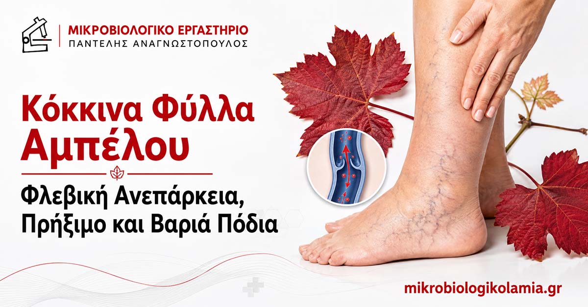 Κόκκινα Φύλλα Αμπέλου για Φλεβική Ανεπάρκεια 1 Κόκκινα φύλλα αμπέλου για φλεβική ανεπάρκεια, πρήξιμο και βαριά πόδια