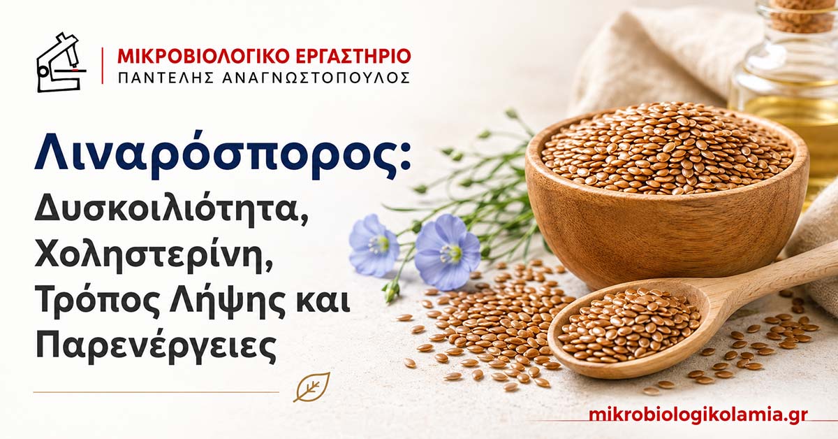 Λιναρόσπορος για δυσκοιλιότητα, χοληστερίνη, τρόπο λήψης και παρενέργειες