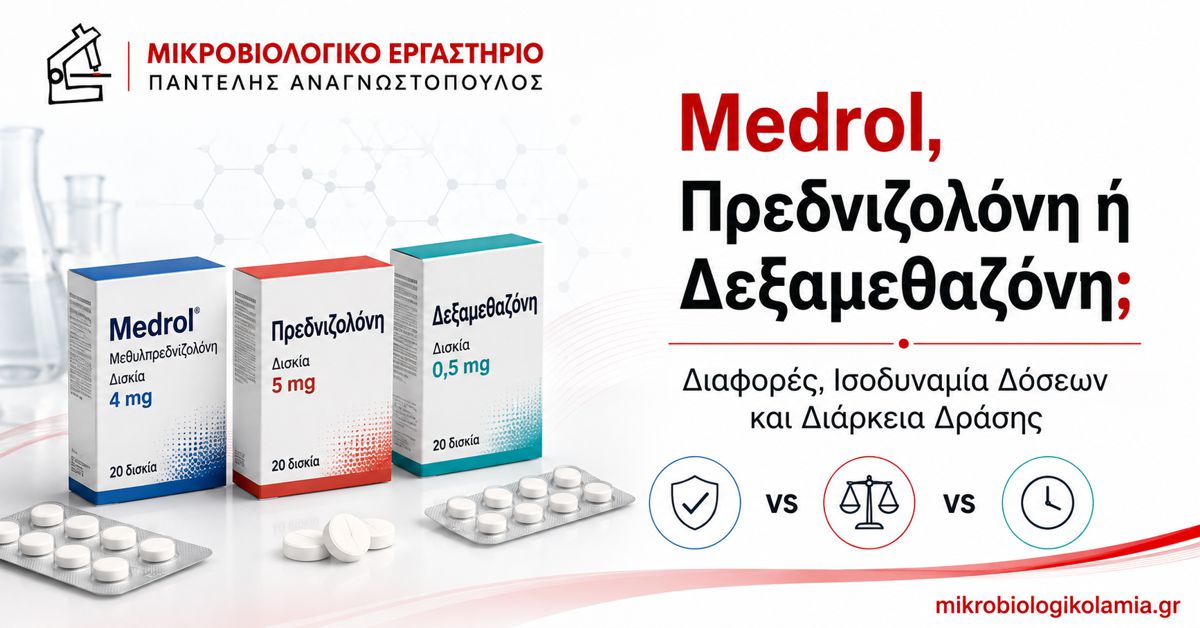 Medrol, Πρεδνιζολόνη, Δεξαμεθαζόνη: Διαφορές & Ισοδυναμία 1 Medrol, πρεδνιζολόνη και δεξαμεθαζόνη – διαφορές, ισοδυναμία δόσεων και διάρκεια δράσης