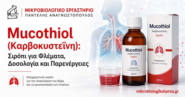 Mucothiol καρβοκυστεΐνη, σιρόπι για φλέματα, δοσολογία και παρενέργειες
