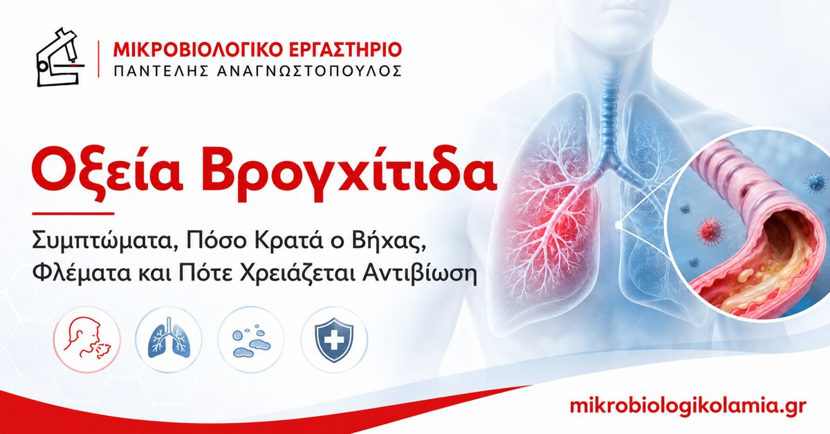 Οξεία Βρογχίτιδα: Συμπτώματα, Βήχας και Αντιβίωση 1 Οξεία βρογχίτιδα – συμπτώματα, βήχας, φλέματα και πότε χρειάζεται αντιβίωση