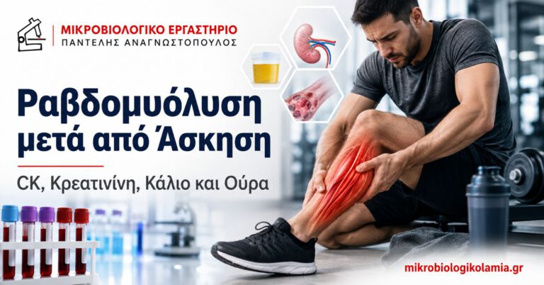 Ραβδομυόλυση μετά από άσκηση – CK, κρεατινίνη, κάλιο και ούρα