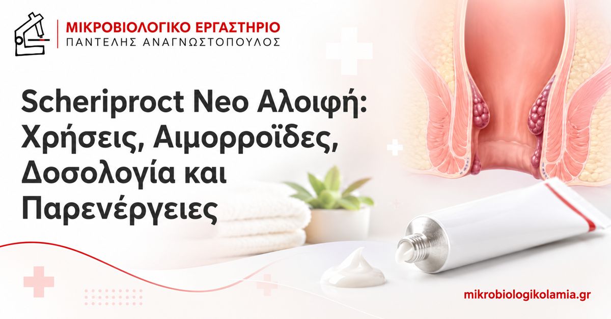Scheriproct Neo Αλοιφή: Αιμορροΐδες, Δοσολογία και Κορτιζόνη