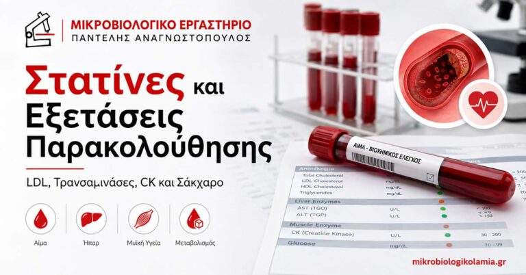 Στατίνες και εξετάσεις παρακολούθησης LDL τρανσαμινάσες CK και σάκχαρο