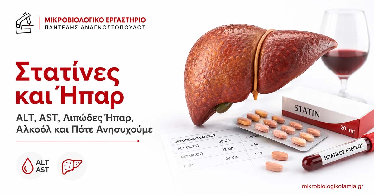 Στατίνες και Ήπαρ: ALT, AST, Λιπώδες Ήπαρ και Αλκοόλ 1 Στατίνες και ήπαρ – ALT, AST, λιπώδες ήπαρ, αλκοόλ και εργαστηριακός έλεγχος