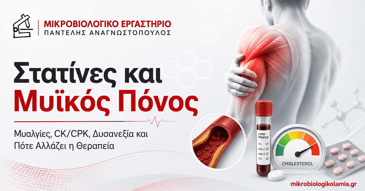 Στατίνες και Μυϊκός Πόνος: CK, Μυαλγίες και Δυσανεξία 1 Στατίνες και μυϊκός πόνος – μυαλγίες, CK/CPK και δυσανεξία στις στατίνες