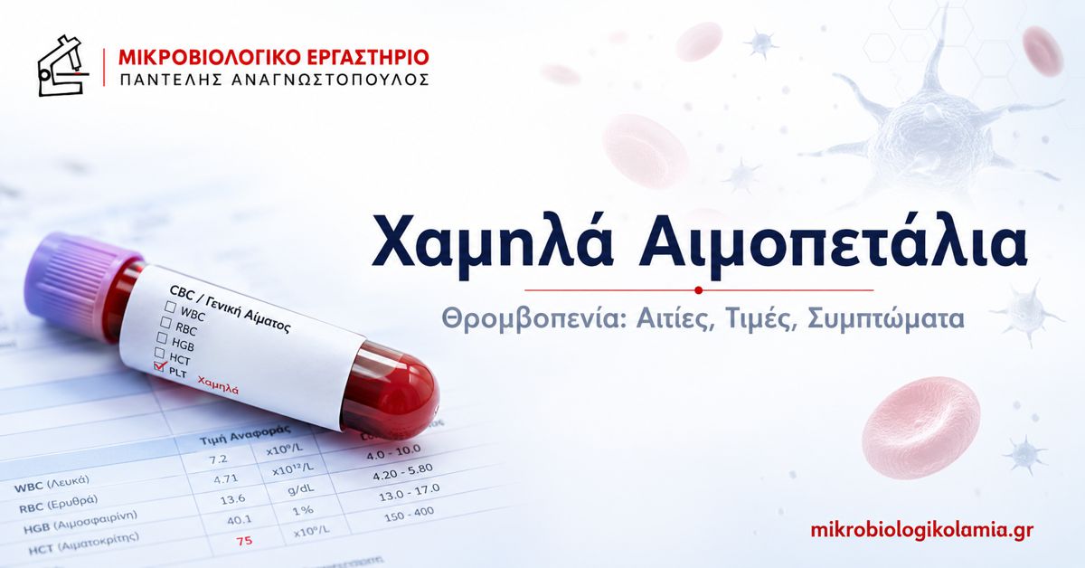 Χαμηλά Αιμοπετάλια: Αιτίες, Τιμές & Συμπτώματα 1 Χαμηλά αιμοπετάλια (θρομβοπενία) – αιτίες, τιμές και συμπτώματα