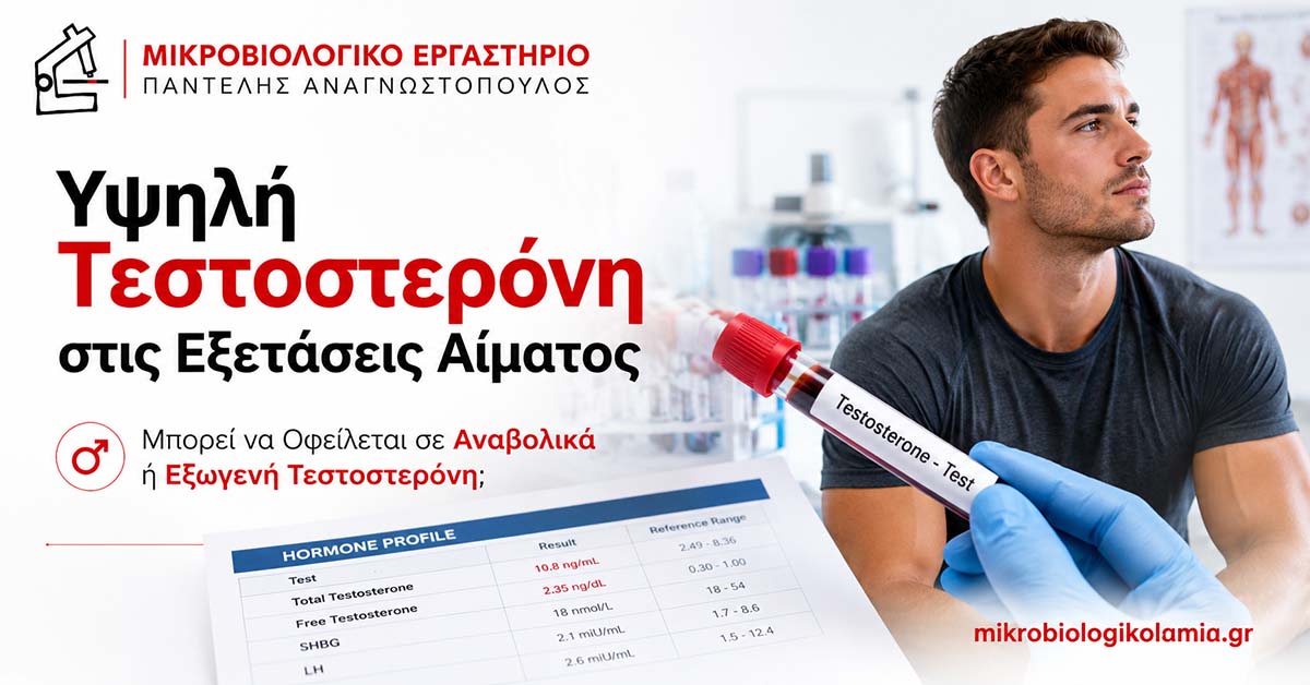 Υψηλή Τεστοστερόνη στις Εξετάσεις Αίματος | Αναβολικά 1 Υψηλή τεστοστερόνη στις εξετάσεις αίματος από αναβολικά ή εξωγενή τεστοστερόνη