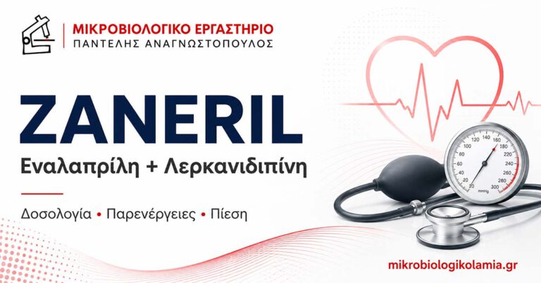 Zaneril: Δοσολογία, Παρενέργειες, Πίεση και Εξετάσεις 2 Zaneril εναλαπρίλη και λερκανιδιπίνη – δοσολογία, παρενέργειες και πίεση