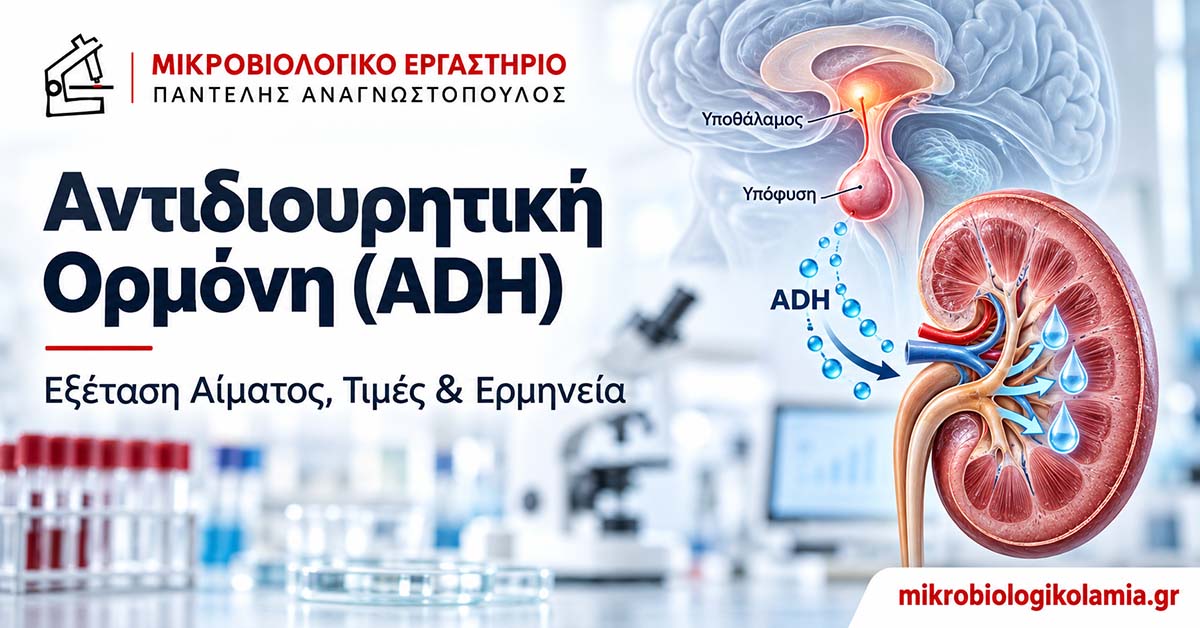 Αντιδιουρητική ορμόνη ADH – εξέταση αίματος, βαζοπρεσσίνη και ερμηνεία τιμών