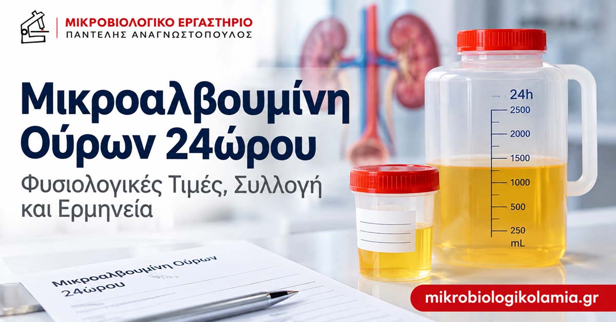 Μικροαλβουμίνη Ούρων 24ώρου: Τιμές και Συλλογή